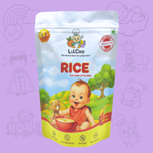 LilCoo Rice for Babies (300 gms) | Organic Baby Food | Safe & Gentle on tummy | Certified Toxin-Free | Rich in 13 Nutrients | Age - 6+ Months