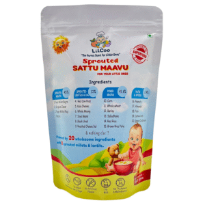 LilCoo Sprouted Sattu Maavu (200 gms)| Powered by 20 pure ingredients - 8 sprouted millets & lentils