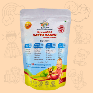 LilCoo Sprouted Sattu Maavu for Babies (200 gms) | Organic & Traditional Homemade Baby Food | 20 power ingredients (8 sprouted) | Healthy Weight Gain & Immunity| No sugar No Salt | Certified Toxin-free | Age - 8+ months