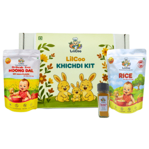 LilCoo Kichidi Kit | LilCoo Arsenic-free Rice (300g) + LilCoo Herbicide free Moong Dal (250g) + LilCoo Turmeric Powder | 100% Pure & Toxic free