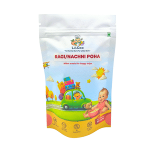 LilCoo Ragi Poha - Organic Nachini/Finger Millet Poha (50gms) : Calcium - rich Travel food for Babies & Toddlers