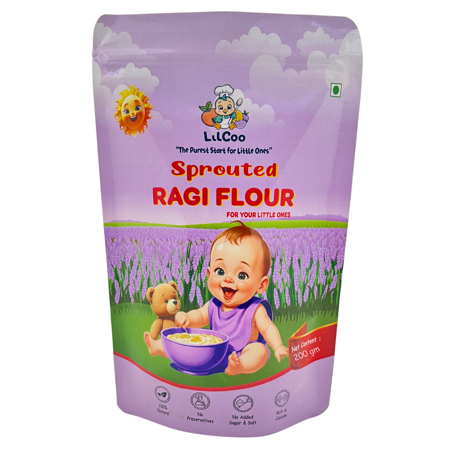 LilCoo Sprouted Ragi Flour (200 gms)