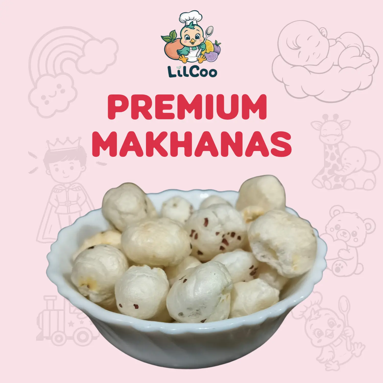 LilCoo Premium Makhana | 5+ & 6+ Grade Fox Nuts | Gluten-Free Snack | 100g