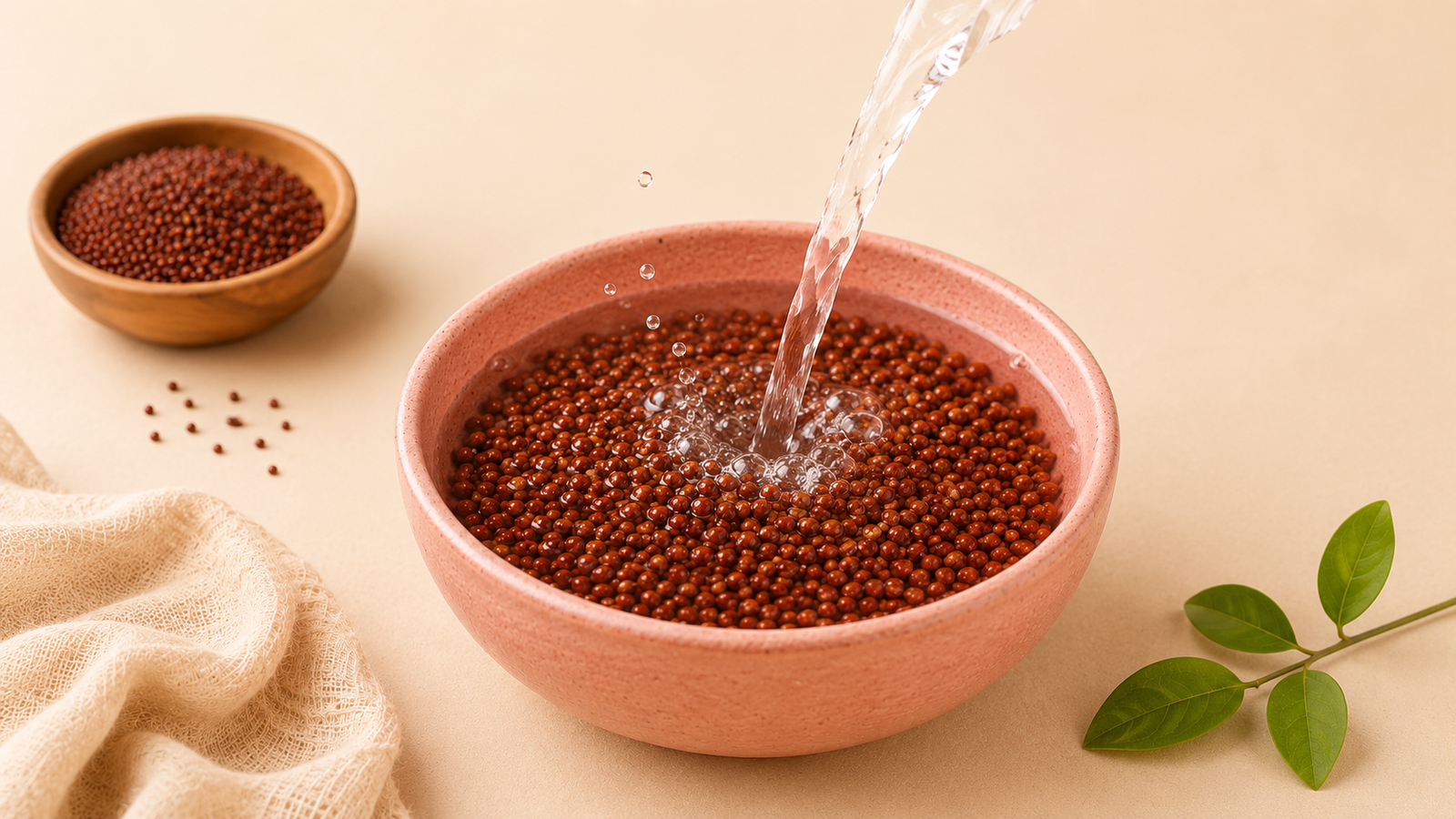 Wash ragi grains