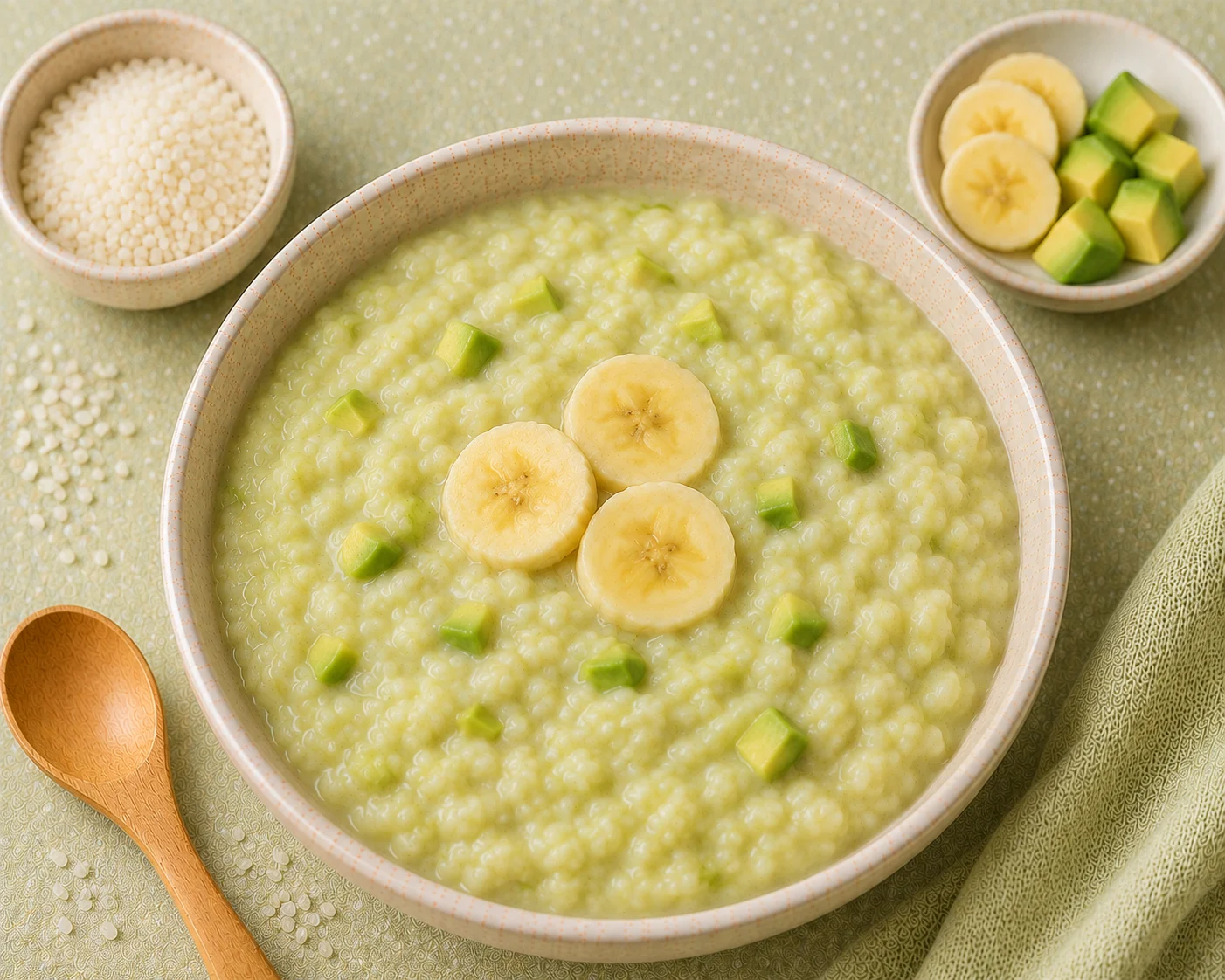 Avocado Banana Rice - Creamy Baby Rice
