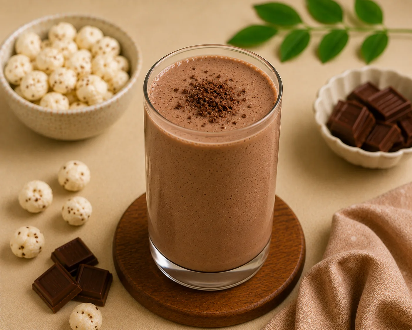 Creamy Chocolate Makhana Shake - Makhana Recipes for Babies