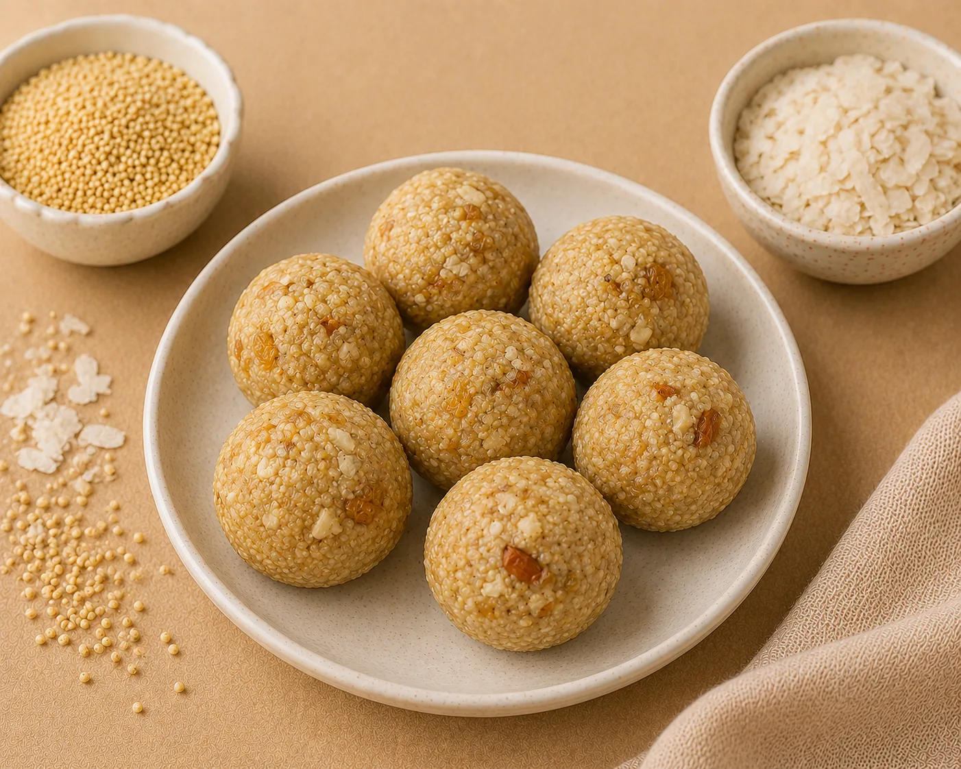 Millet Poha Ladoo - Nutritious Millet Snack