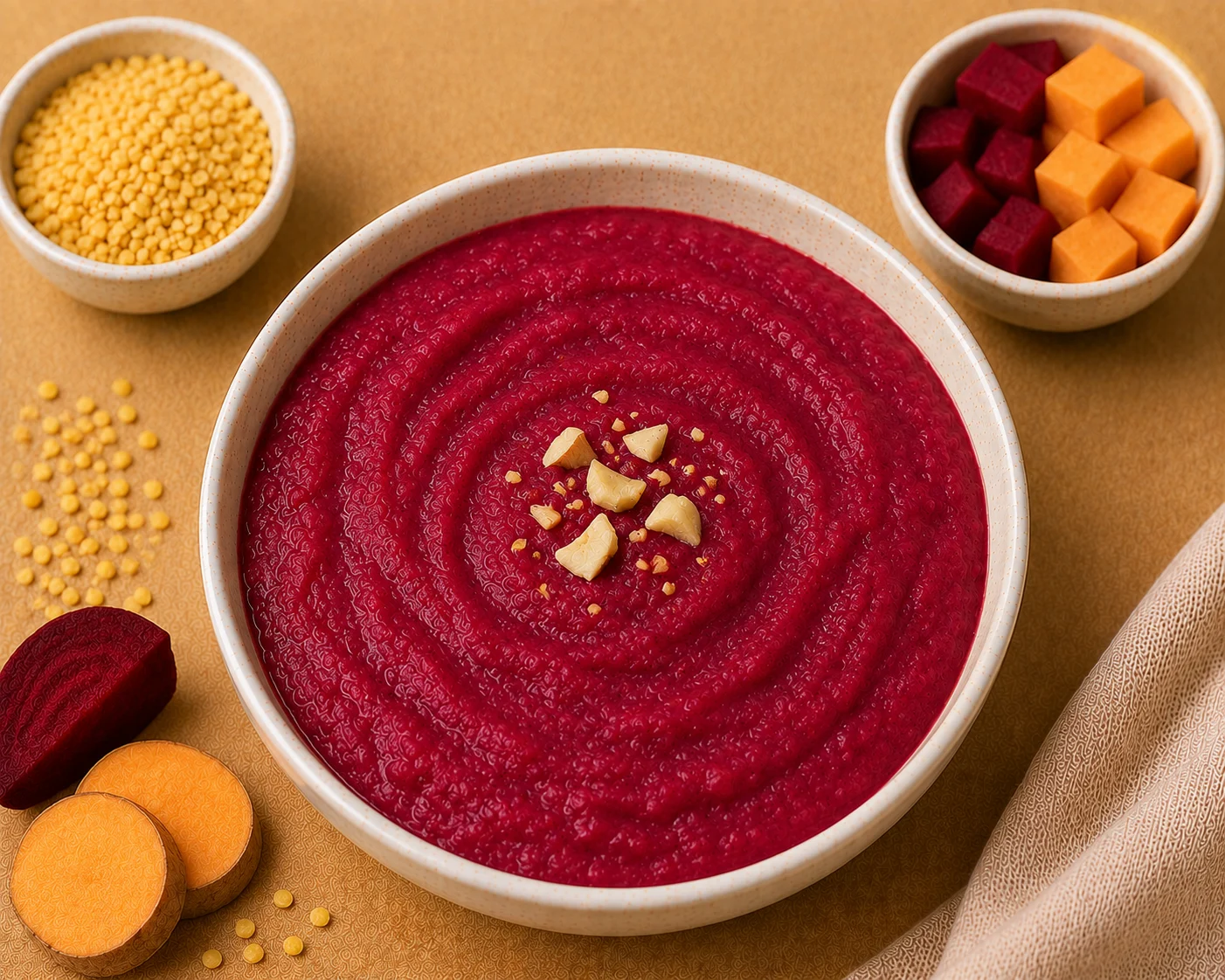 Moong Dal Sweet Potato Beetroot Halwa - Healthy Dessert
