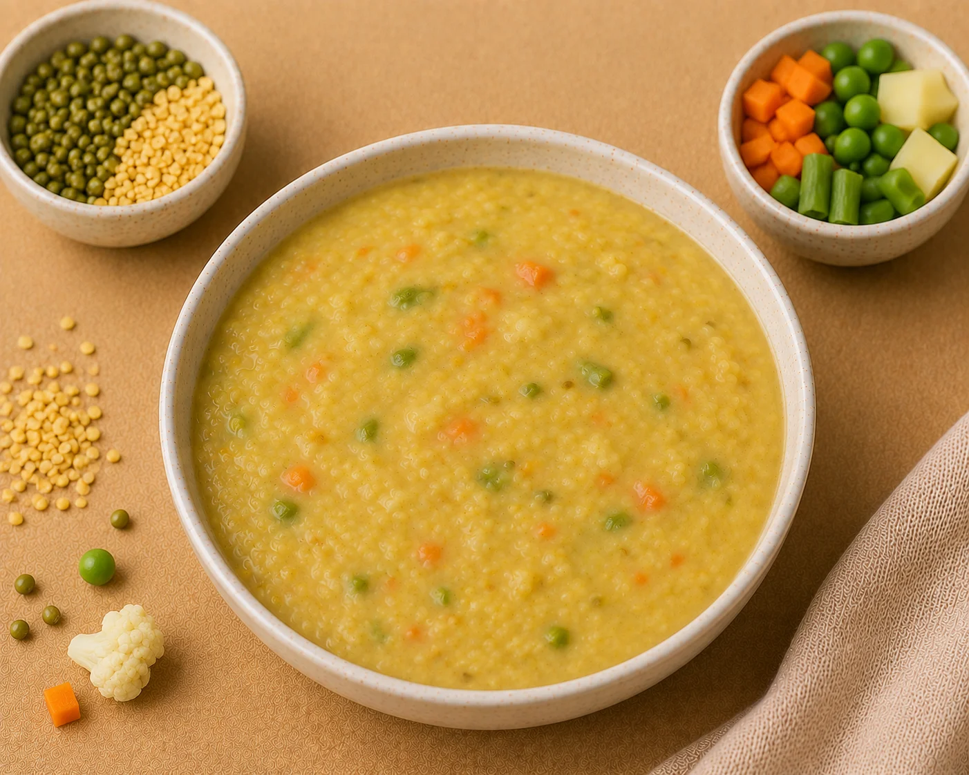 Moong Dal & Vegetable Porridge - Healthy Baby Lunch