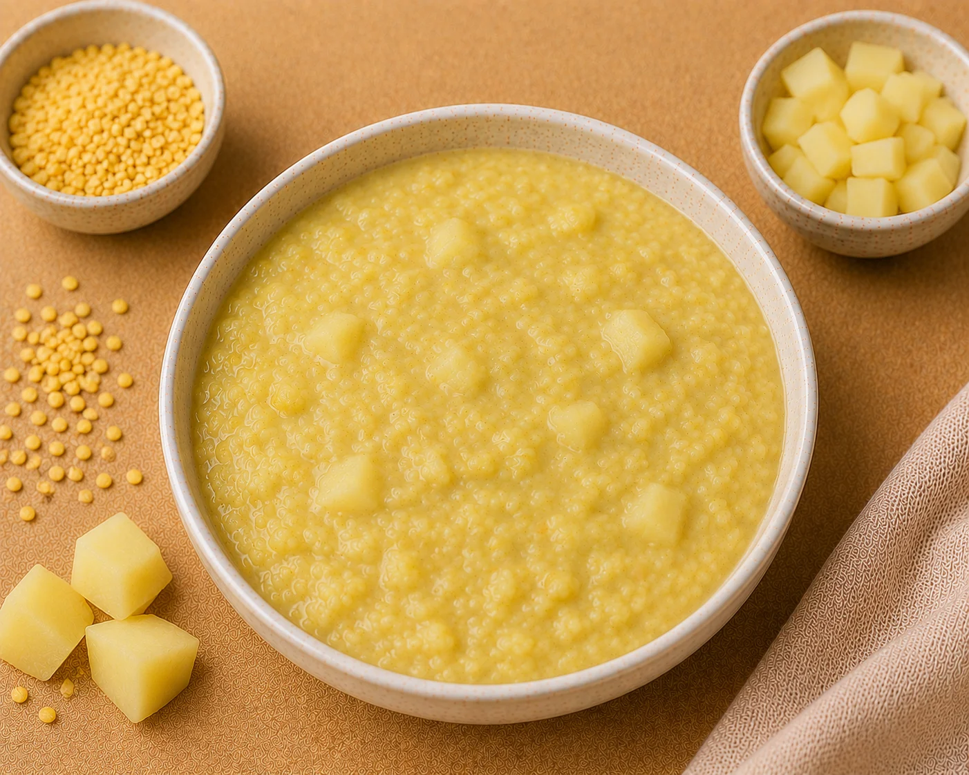 Moong Dal and Potato Porridge - Simple Baby Porridge