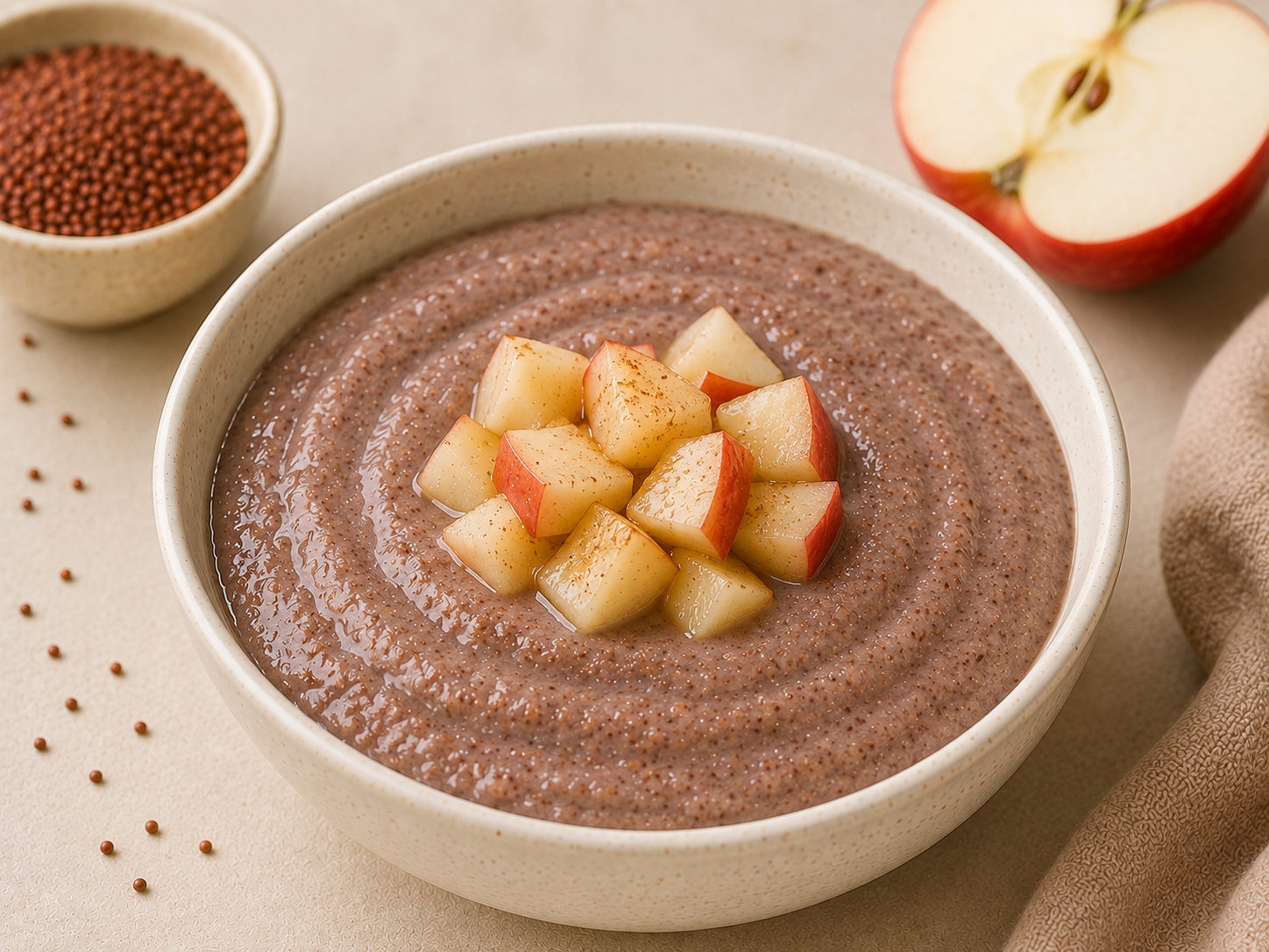 Ragi Apple Porridge - Calcium Rich Ragi Food