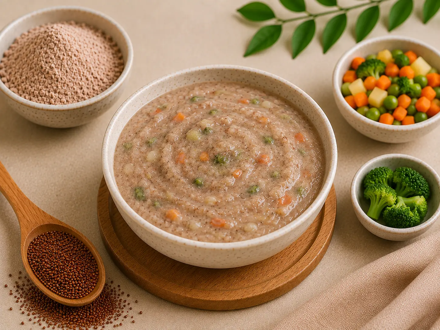 Ragi Veggie Porridge - Savoury Ragi Baby Food