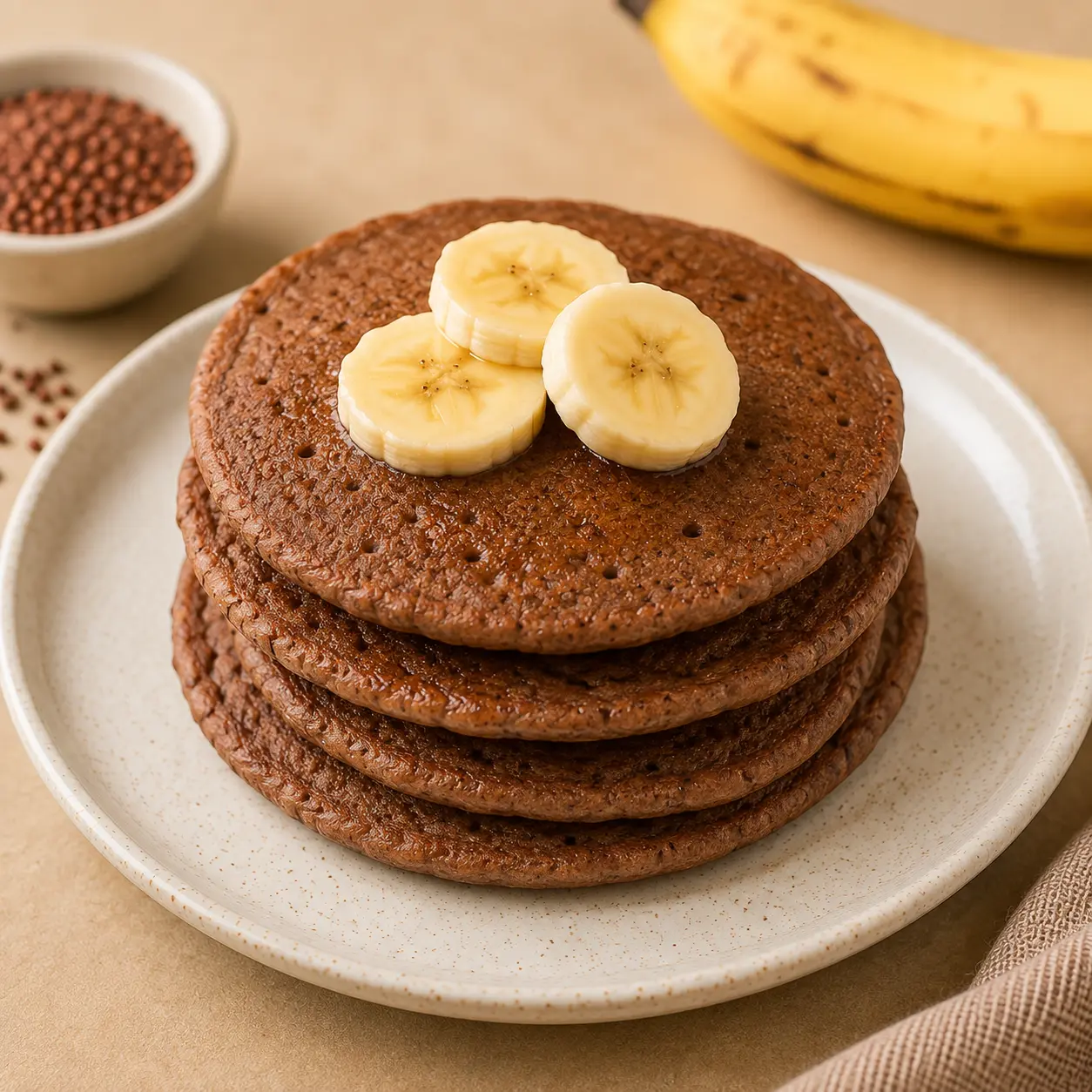 Ragi Banana Pancakes - Healthy Baby Snacks