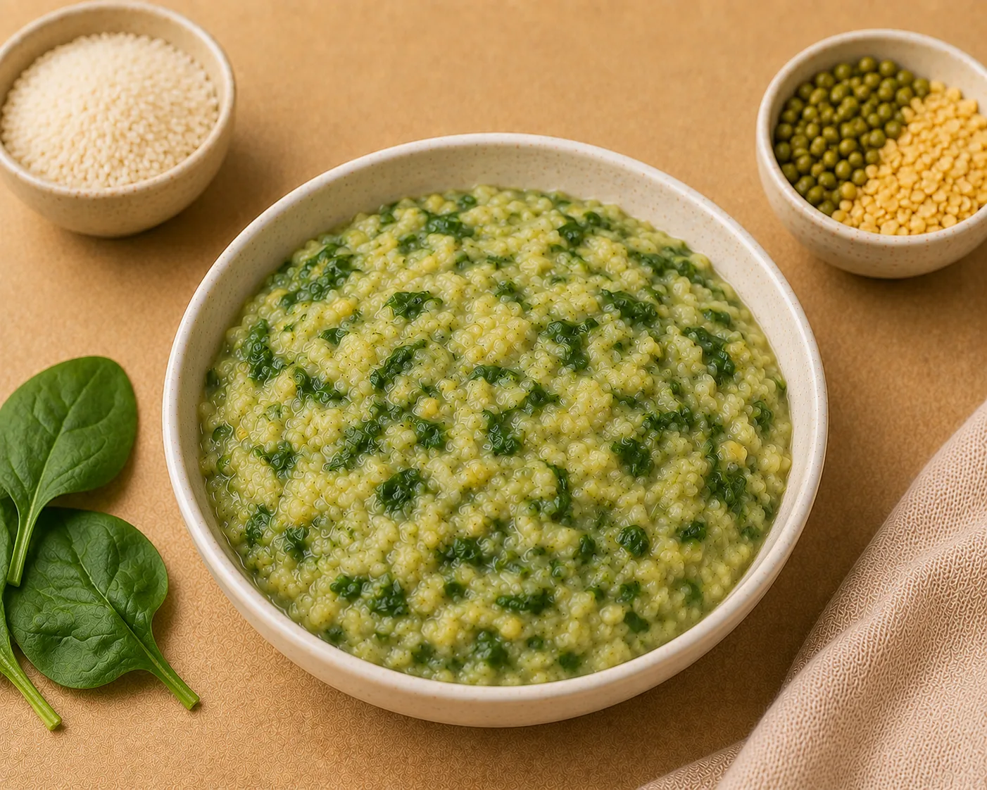Spinach Khichdi - Baby Rice Recipes